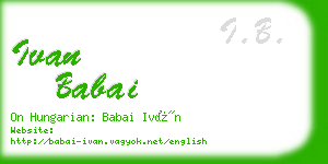 ivan babai business card